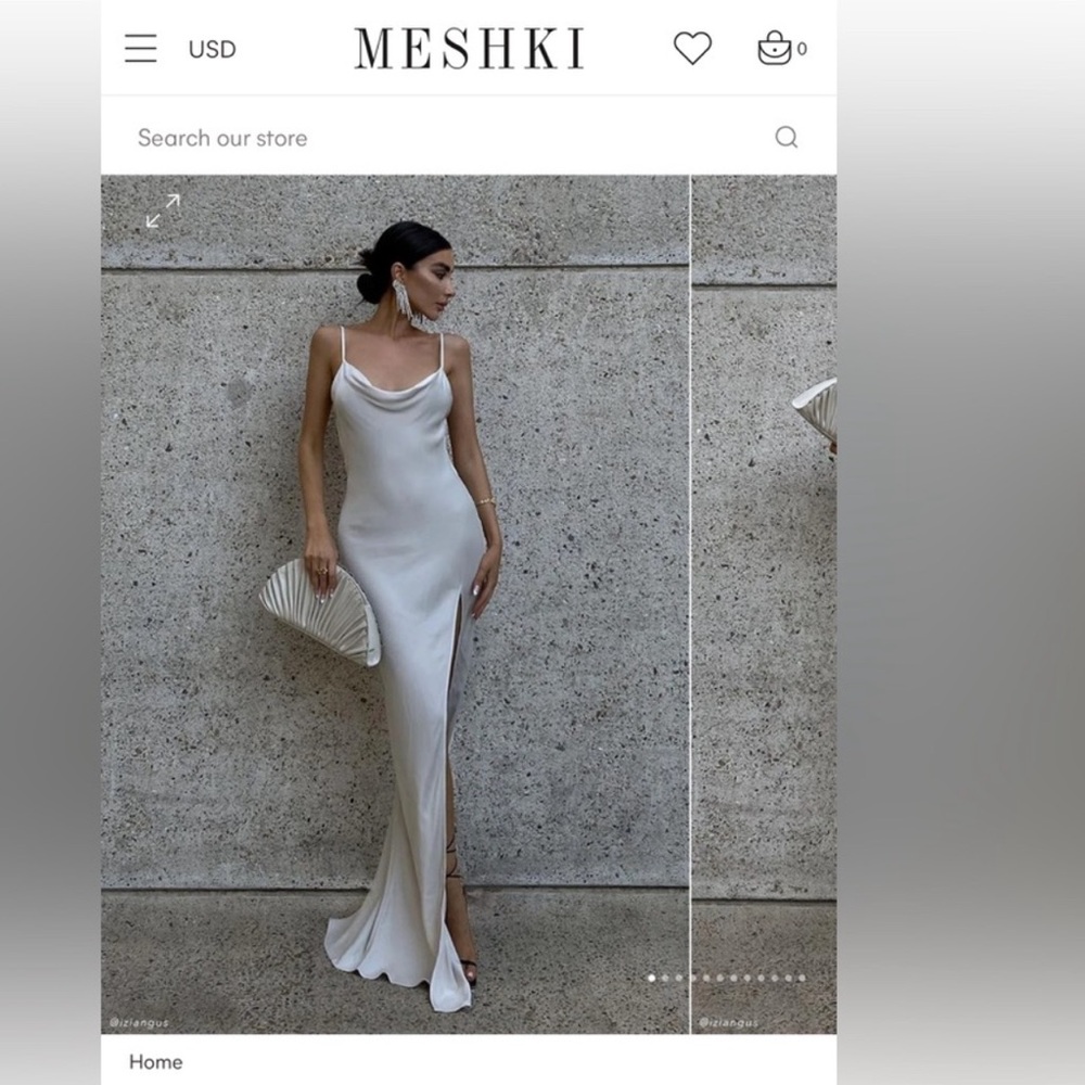 Meshki Jade Cowl Neck Backless Maxi Dress